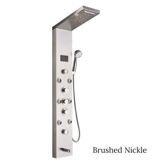 Rainfall Shower  - Luxurious 6-Stage LED Shower Panel with Massage Jets and Temperature Screen™