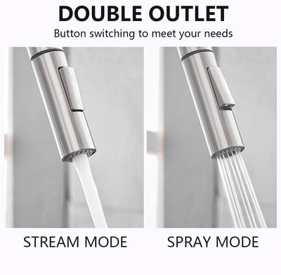 Smart Stainless Steel Sensor Kitchen Faucet [With Pull Out & Spray Head] - TumTum