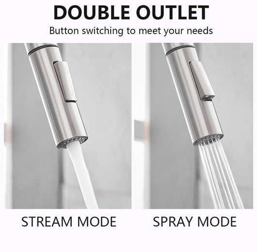 Smart Stainless Steel Sensor Kitchen Faucet [With Pull Out & Spray Head] - TumTum