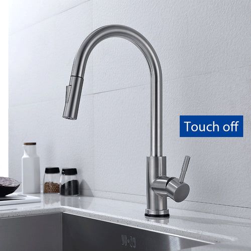 Smart Stainless Steel Sensor Kitchen Faucet With Pull Out  Spray Head™