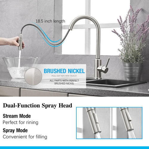 Smart Stainless Steel Sensor Kitchen Faucet With Pull Out  Spray Head™
