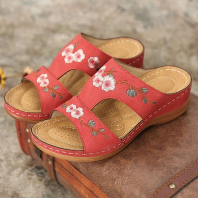 SolaShoes™ - Flower Embroidered Vintage Sandals - TumTum