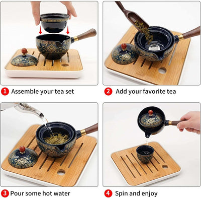 SpillProff ™ 360° Vintage Tea Cup Set - TumTum