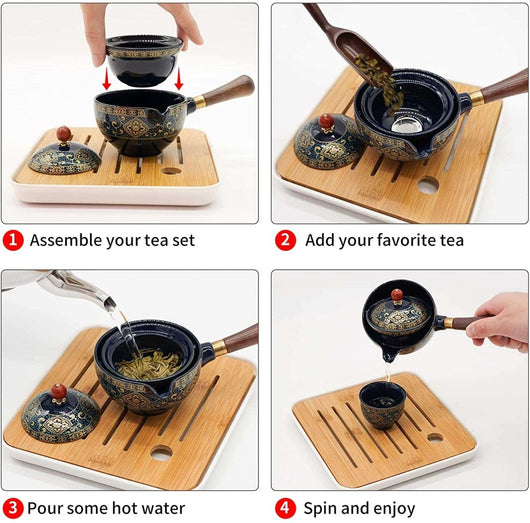 SpillProff ™ 360° Vintage Tea Cup Set - TumTum