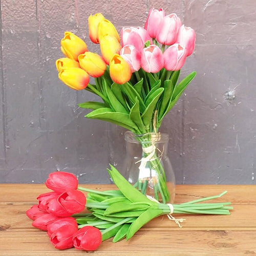 Spring Fresh Faux Silk Tulip Bouquet™