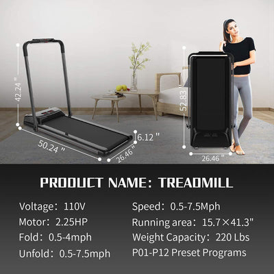UnderDesk ™ - Home Foldable Portable Smart Treadmill - TumTum
