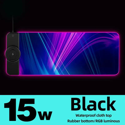 VortexPad™ - RGB Gaming Mouse Pad 15W Fast Wireless Charging - TumTum