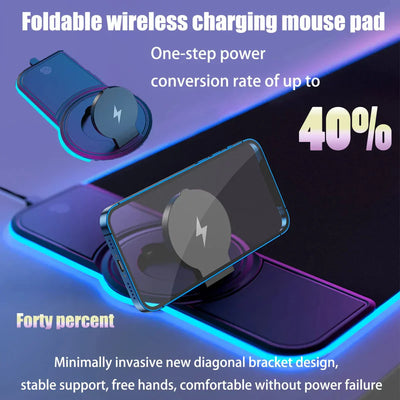 VortexPad™ - RGB Gaming Mouse Pad 15W Fast Wireless Charging - TumTum